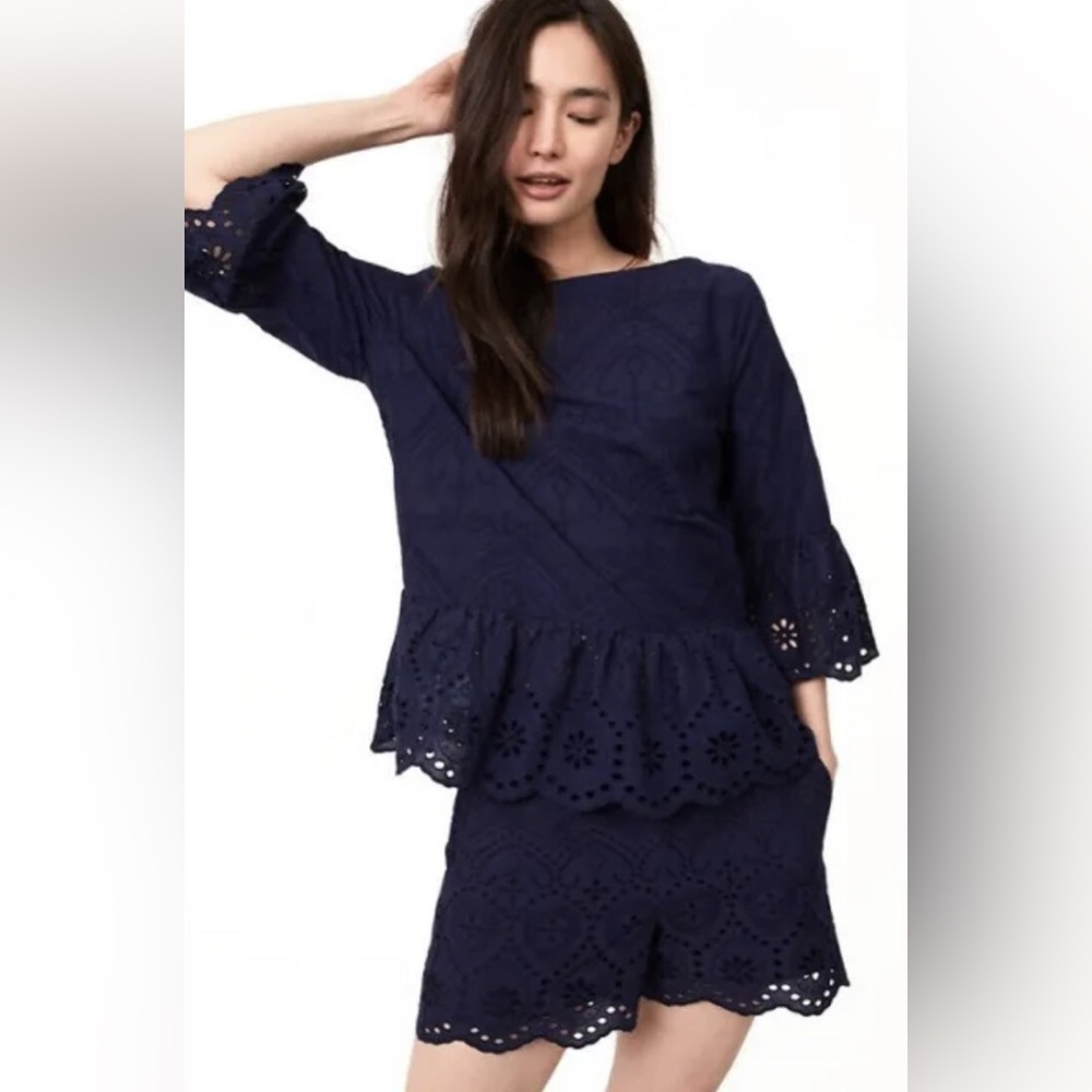 Elegant Navy Blue Lace Jumpsuit